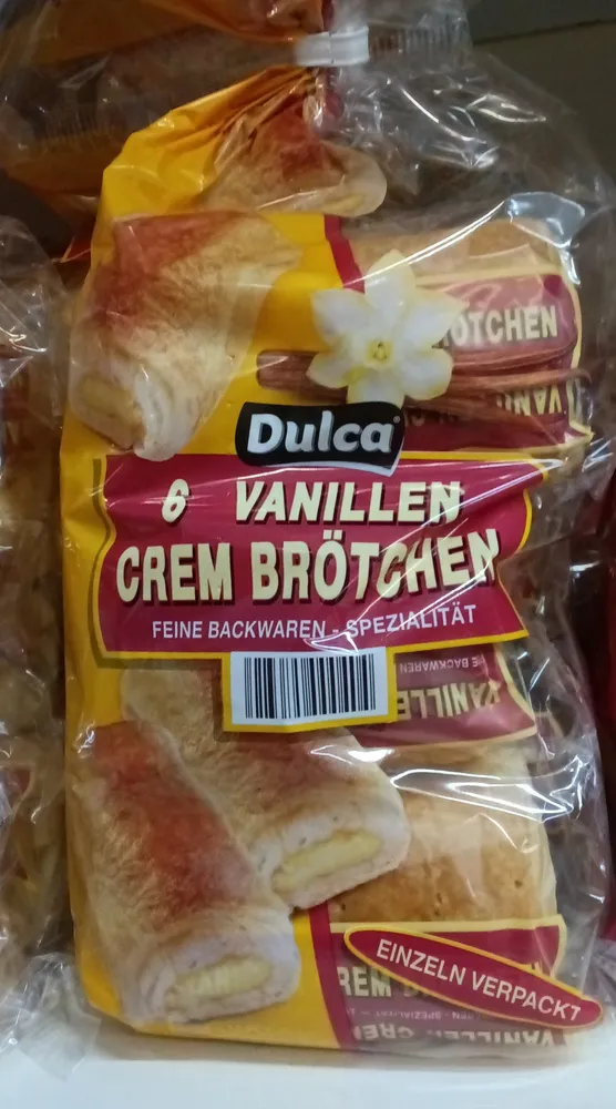6 Vanillen Crem Brötchen