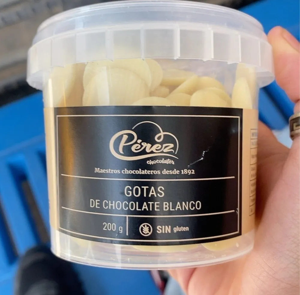 Gotas de chocolate blanco