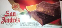Touron au chocolat fourré à l'orange