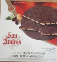 Torta turron chocolatecon leche y almendras