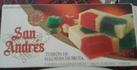 Turron de mazapan de fruta