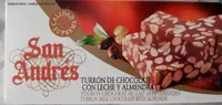 Turrón de chocolate con leche y almendras