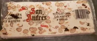 Nougat con cacahuet y pasas