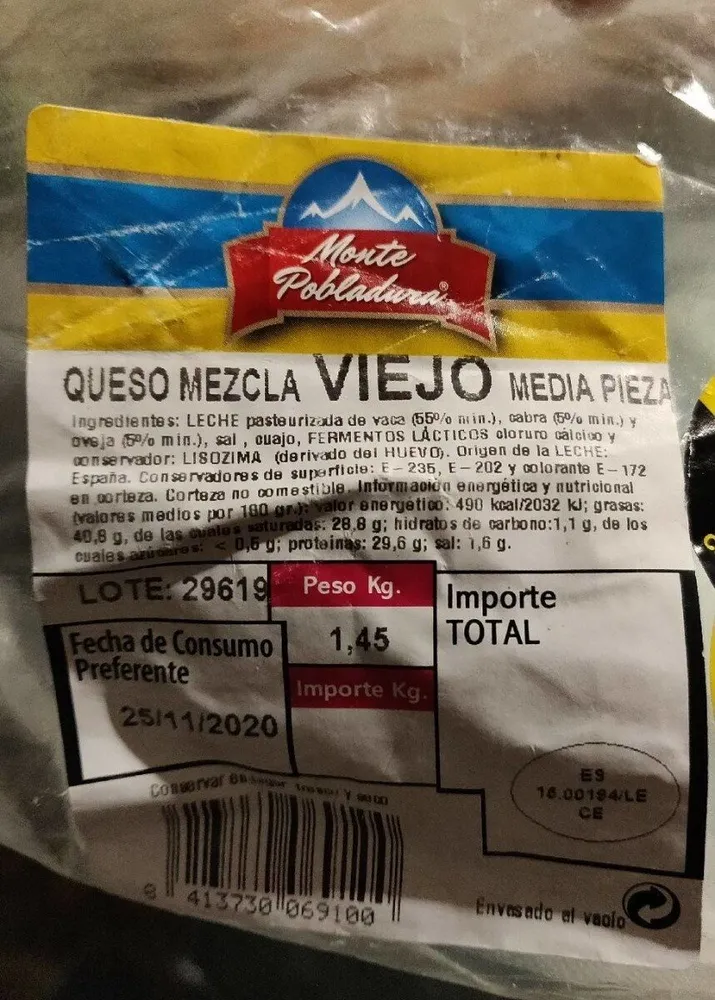 Queso mezcla viejo