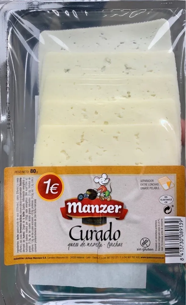 Manzer queso curado en lonchas