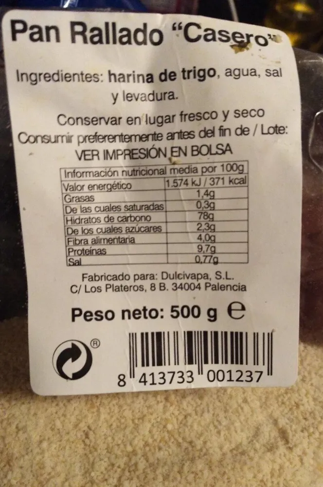 Pan rallado casero