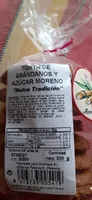 Torta arándanos y azúcar moreno
