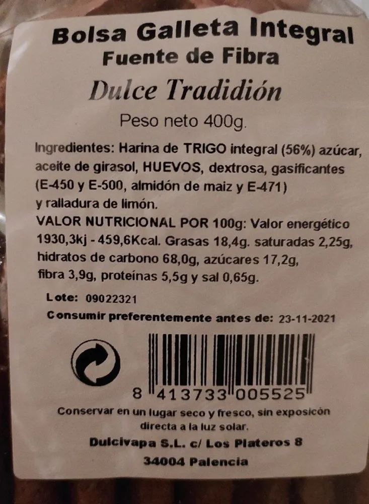 Galleta integral