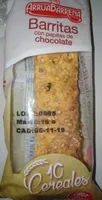 Barritas con pepitas de chocolate