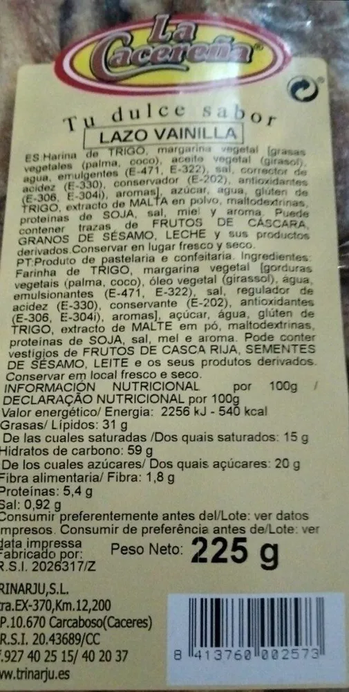 Lazo vainilla