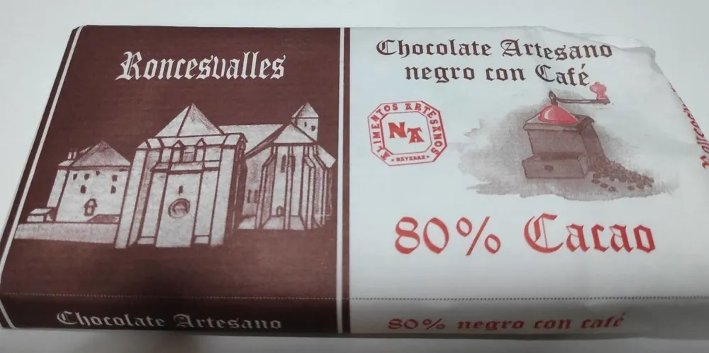 Chocolate artesano negro con café