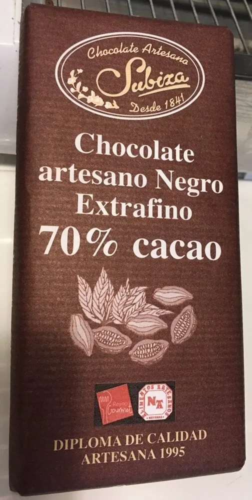 Chocolate artesano negro extrafino