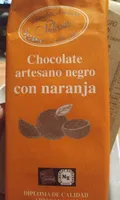 Chocolate artesano negro con naranja