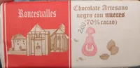 Chocolate artesano negro con nueces 70% cacao