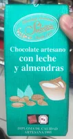 Chocolate artesano con leche y almendras