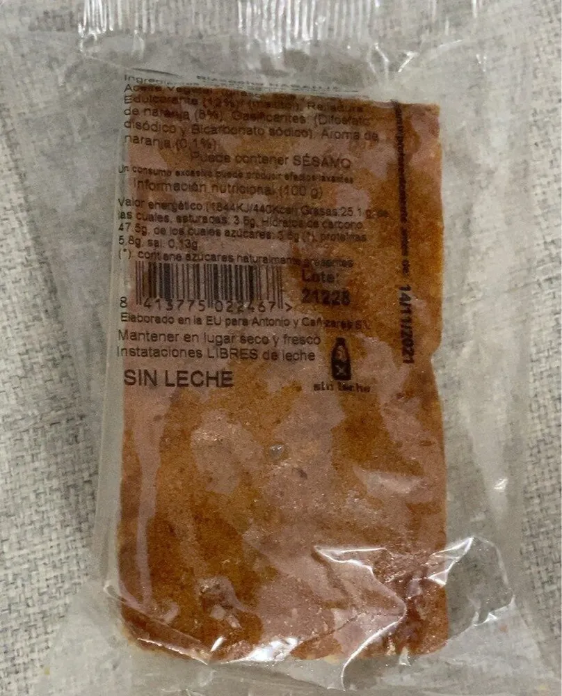Bizcocho de naranja