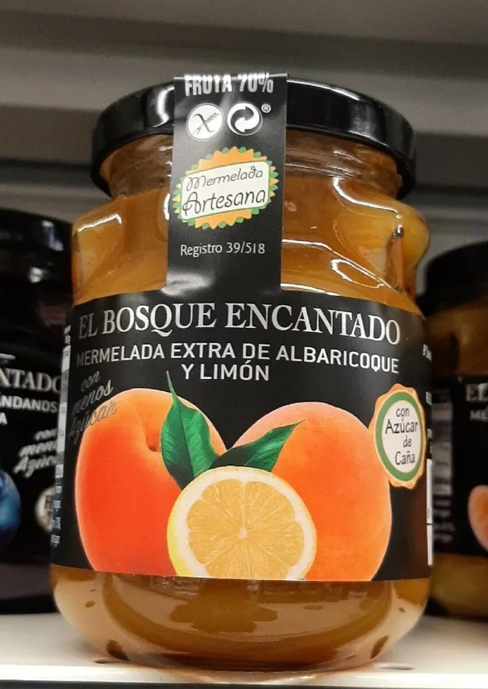 Mermelada extra de albaricoque y limón