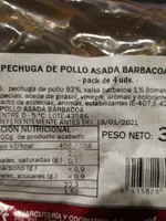 Pechuga de pollo asada con salsa barbacoa