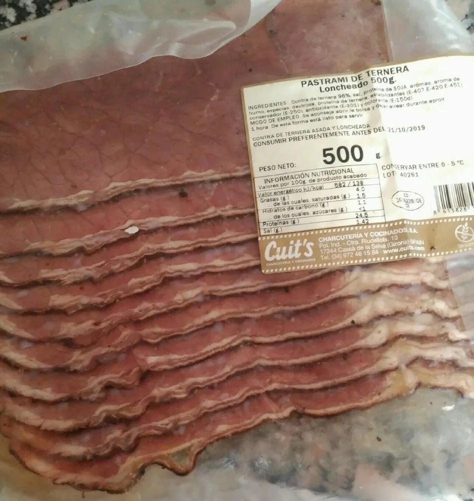 Pastrami de ternera