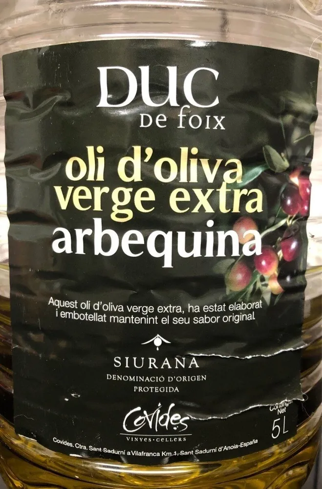 Aceite de oliva virgen extra arbequina
