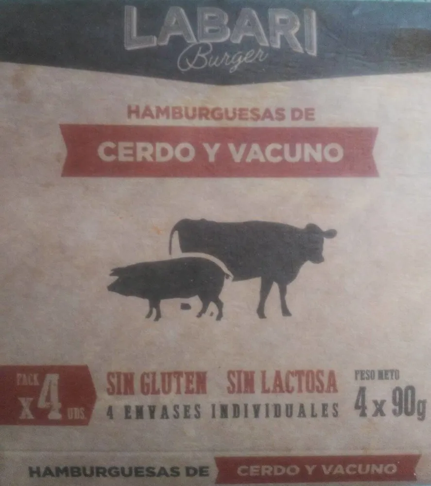 Hamburguesas de cerdo y vacuno