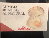 Almejas blancas al natural