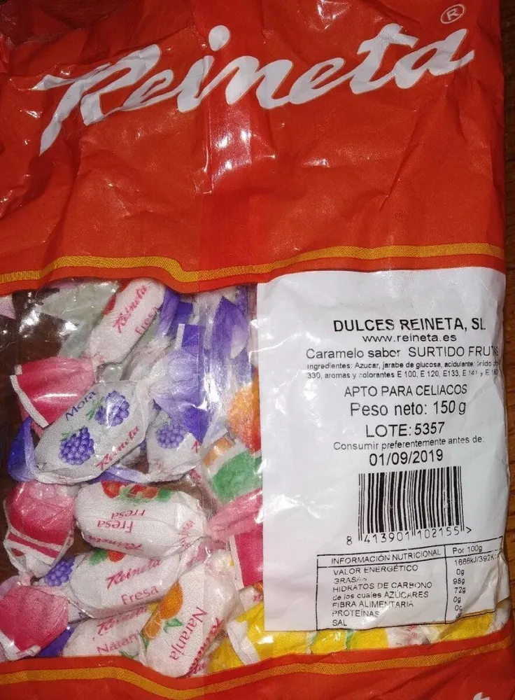 Caramelos sabor surtido fruta