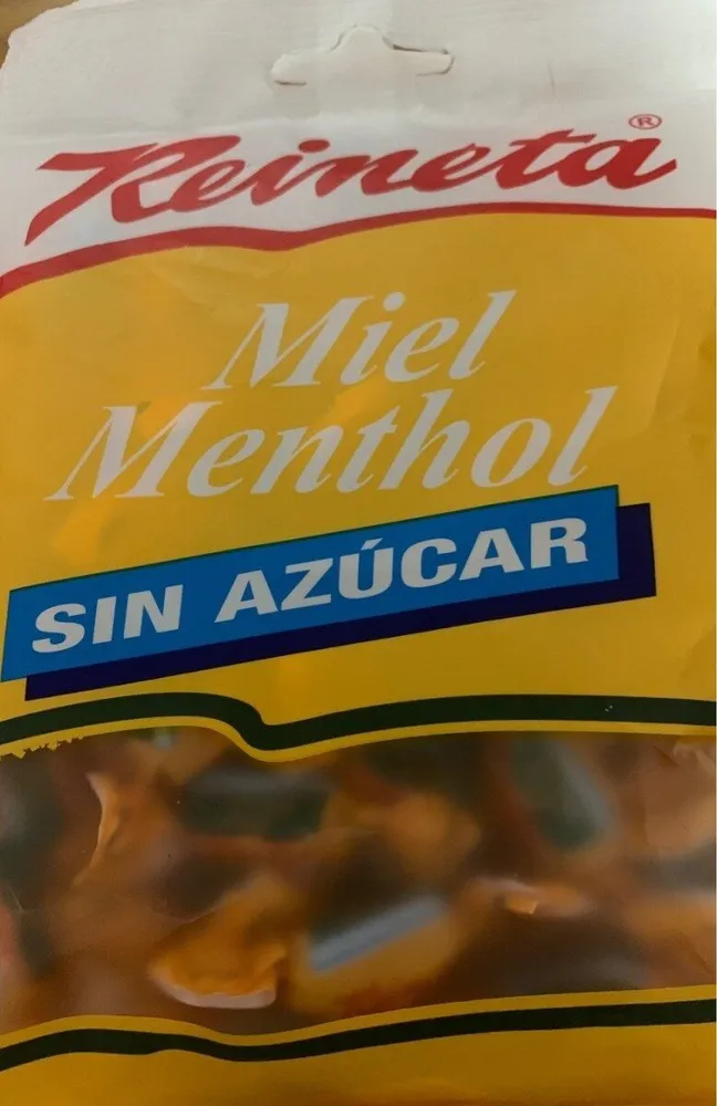 Caramelos miel menthol sin azúcar