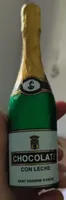 Botella de champagne de chocolate