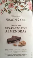 Chocolate cacao con almendras