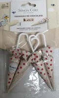 Paraguas de chocolate blanco