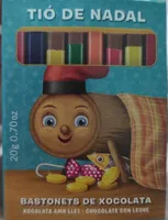 Tió de nadal bastonets de xocolata