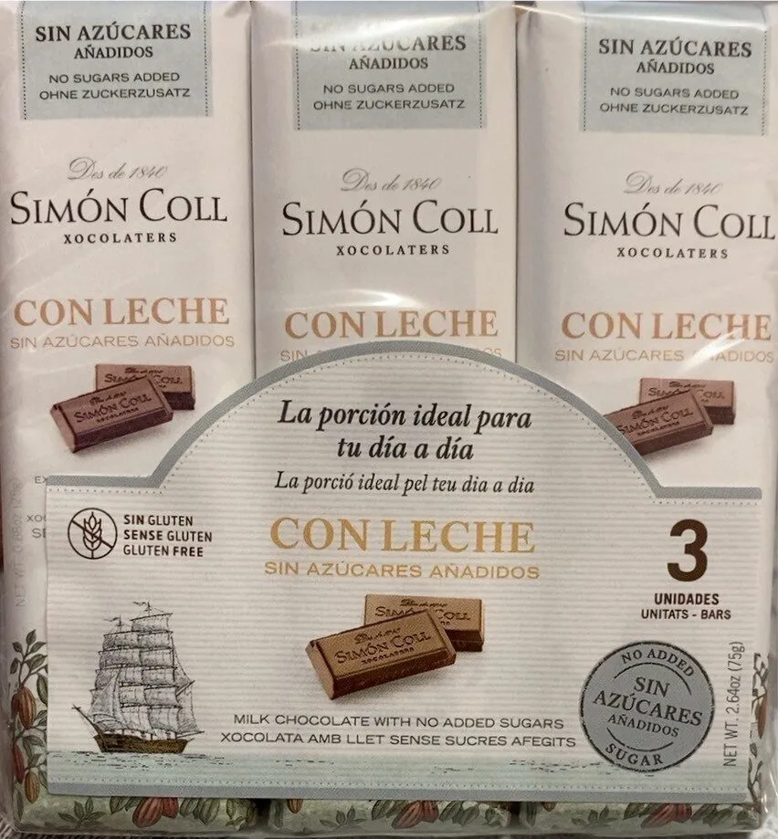 Chocolate con leche sin azucares