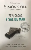 Chocolate 70 cacao y sal de mar
