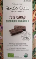 Chocolate orgánico 70% cacao