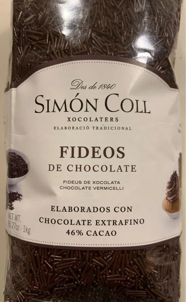 Fideos de chocolate