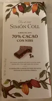 Chocolate negro cacao con pepitas de cacao de ghana