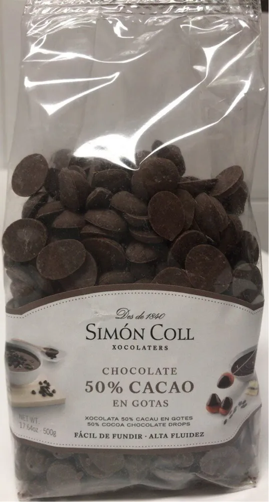 Chocolate 50% cacao en gotas