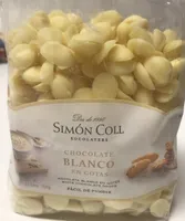 Chocolate blanco en gotas