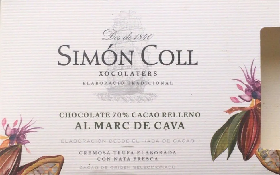 Torró de Xocolata 70% al Marc de Cava