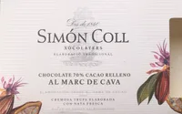Torró de Xocolata 70% al Marc de Cava