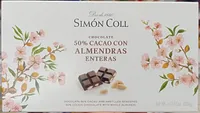 Chocolate 50% Cacao con almendras enteras