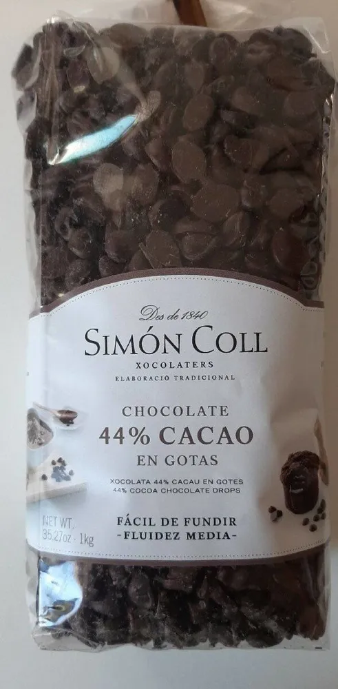 Chocolate 44% cacao en gotas