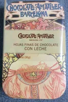 Hojas finas de chocolate con leche