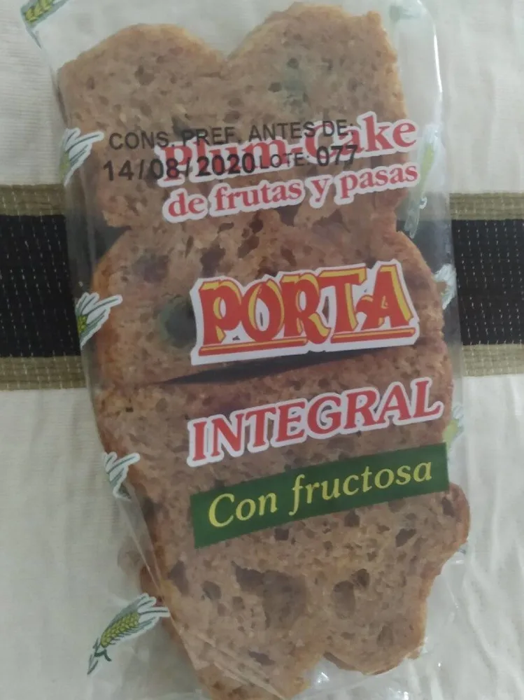 Plum-Cake de frutas y pasas integral