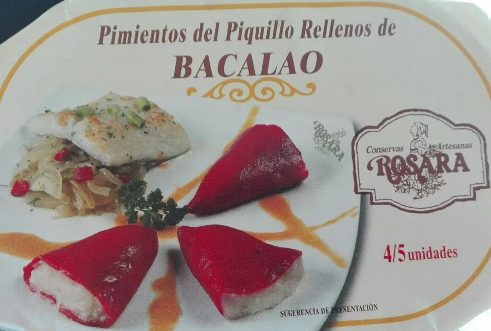 Pimientos del piquillo rellenos de bacalao