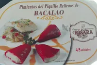 Pimientos del piquillo rellenos de bacalao