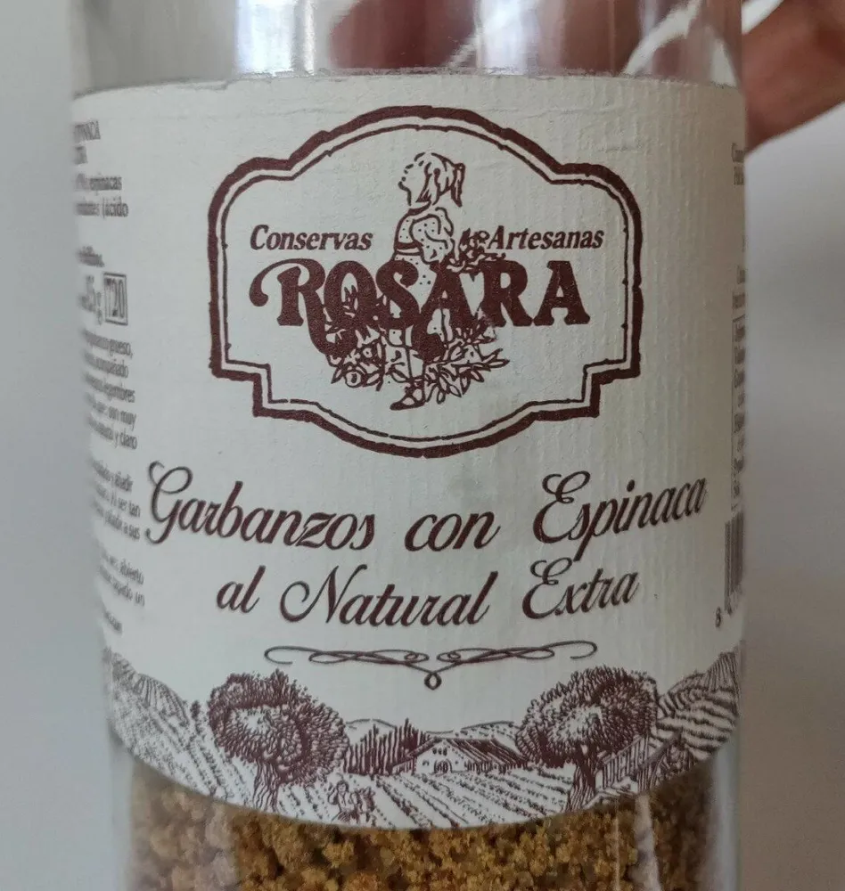 Garbanzos con espinacas al natural extra