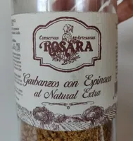 Garbanzos con espinacas al natural extra