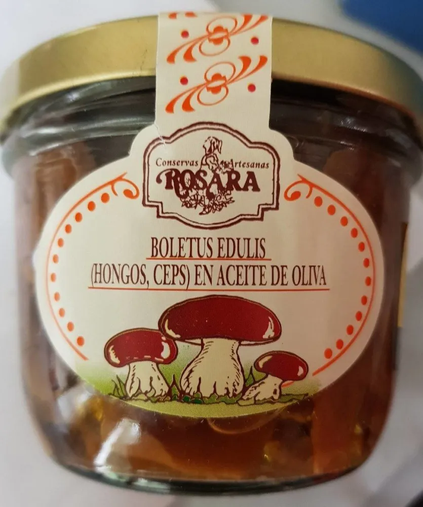 Boletus edulis en aceite de oliva
